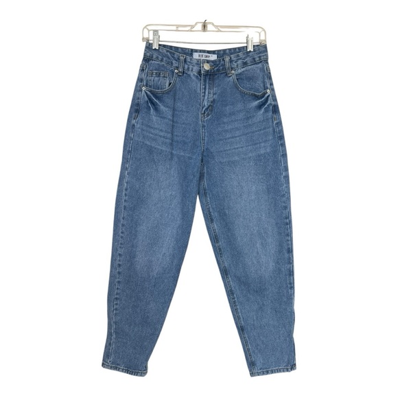 Blue Savvy High Rise Blue Jeans with Tapered Leg Size 3 Waist 26 - Picture 1 of 5